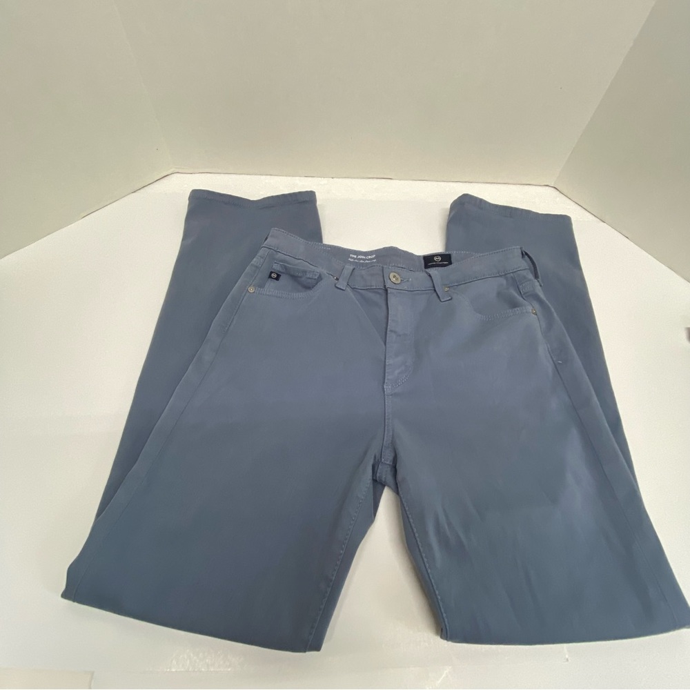 Adriano Goldschmied AG Jodi Crop Dusty Blue Size 27R High Rise Slim Flare Crop